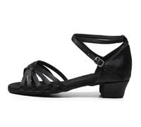 HNULGVI Latin Dance Shoes Latin Dance Shoes 24-41 Children Girls Women's Tango Dance For Women(Black1,30)