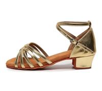 HNULGVI Latin Dance Shoes Latin Dance Shoes 24-41 Children Girls Women's Tango Dance For Women(Gold,37)