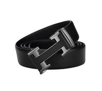 HNULGVI Leather belt for men Vintage Automatic Buckle Belt | Business Pants Male Alloy Designer