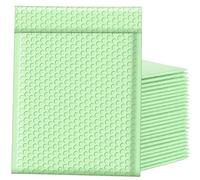 HNULGVI Parcel Bags 100 Pcs Bubble Packaging Envelope Mailing Poly Self Seal(Mint Green,13 * 15cm)