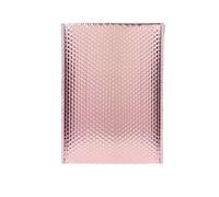 HNULGVI Parcel Bags 50 Pcs Bubble Mailer Laser Packing Delivery Package Envelope Mailing(Rose Gold,15 * 20cm)