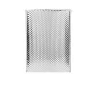 HNULGVI Parcel Bags 50Pcs/Lot Envelopes Bags for Packaging Bubble Mailers Padded Waterproof Thicken(Silver,15 * 20cm)