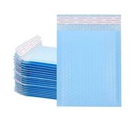 HNULGVI Parcel Bags Bubble Mailers Self Seal Padded Envelopes Bags for Book Magazine Lined(Sky blue-100pcs,15 * 20cm)