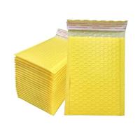 HNULGVI Parcel Bags Bubble Mailers Self Seal Padded Envelopes Bags for Book Magazine Lined(Yellow-100pcs,13 * 15cm)