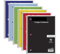 HNULGVI spiral notebook College Ruled Paper 8 X 10-1/2 Inch 6pack 1-Subject Wide 70 Sheets(Dark Blue)