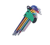 HNULGVI Type Hexagonal Spanner with Flat Head Box End Wrench Set Torx Star Key Screwdriver Ball Allen Keys Tool L Type 9Pc Torque Long Metric Socket(TORX Key Set Short)