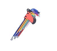 HNULGVI Type Hexagonal Spanner with Flat Head Box End Wrench Set Torx Star Key Screwdriver Ball Allen Keys Tool L Type 9Pc Torque Long Metric Socket(HEX Key Set Short)