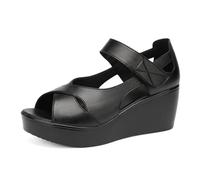 HNVAVQ Platform Wedge Sandals for Women Summer Comfortable Open Toe Wedges Ankle Strap Heeled Sandals for Walking Driving Work Office