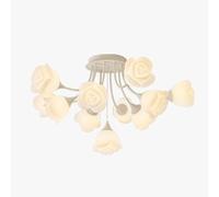 HNVBDOPAE Cream Wind Chandelier, Led Flower Ceiling, Living Room Main Light, Modern Bedroom Small Fresh Chandelier, Dining Room Light,Cream,7Heads/Cream/11Heads/Cream/11Heads/Cream/11Heads