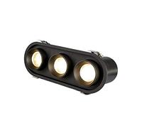 HNVBDOPAE Durableglare Black Spotlight 12W*3 Rotary Three-Head Retractable Led Recessed Lighting Cri90 Living Room Restaurant Bar Home Commercial Lighting Led Ceiling Recessed Ceiling Light (Colo/3000