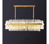 HNVBDOPAE Full Copper Crystal Chandelier,Modern Simple Bar Chandelier,Ceiling Light Fixture Hanging Lamp,Restaurant Lighting,Creative European Atmosphere,For Living Room Bedroom/Gold/60Cm/D/Oval 80Cm/