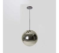 HNVBDOPAE Modern Metal round Clothing Store Simple Electroplated Spherical Chandelier,Globe Hanging Light,Living Room Restaurant Kitchen Adjustable Ceiling Lamp/Gold/Diameter 35Cm/Chrome/Diameter 15Cm