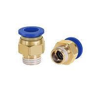 HNVBDOPAE Spray Water Connection 1/8'' 1/4'' 3/8'' 1/2'' External Thread 4 6 8 10 12Mm in-Line Pneumatic Connector to Connect Air Compressor Parts/Pc6 M5