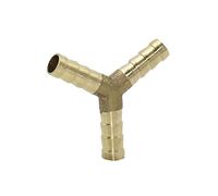 HNVBDOPAE Spray Water Connection 8 Mm 10 Mm Y Connector Brass Pipe Fittings Copper 3-Way Hose Barb Connector Copper Barbed Coupler Adapter Joint 2 Pieces/10Mm