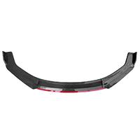 HNVCYT Car Front Bumper Lip Diffuser Spoiler Splitter Chin Shovel Apron Body Kit Car Styling Accessories For Audi A3 S3 A4 S4 A5 A6 Sedan Q3(Carbon Fiber look-Red)