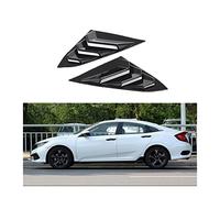 HNVCYT For Civic X 10th 2016-2019 Car Rear Window Scoops Louver Side Spoiler Air Vent Window Cover Trim Grill Body Kit Car Styling