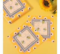 Hnvdkln 200 Pcs 3 Layer Napkins Disposable Decorative, 13"x13" Decorative Napkins Decoupage for Wedding Bridal Baby Shower Birthday Tableware Decorations (Yellow)