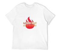 hnw Canned Heat T-Shirt Für Männer Mit Übergrößen Bauchumfang Herren Rundhals Tshirt White XXL