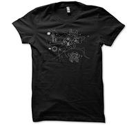 hnw Twin Peaks Owl Cave Calendar Map Men's Black T-Shirt S-XXL L