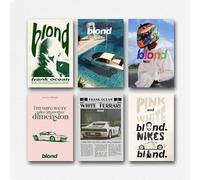 HNXINGYU Frank Ocean Poster Set: 6 PCS Vintage Music Posters, Blonde & Blue, 8x12 inches, Living Room, Bedroom, Kitchen, Home Office