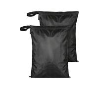Hnycsir 2 Pack Wet Bags, Waterproof Wet Dry Bags with Zipper and Handle, Reusable Wet Clothes Bag for Swimsuit, Towel, Gym, Beach, Pool,Travel and Toiletries (Black)