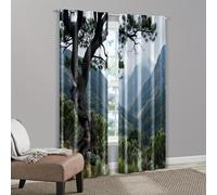 HNYDM 2pcs Modern Pine Scenery Blackout Curtains Machine Washable Polyester Fabric for Bedroom Various Rooms Decorative Drapes WxH/2x80x130cm