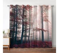 HNYDM Fall Tree Forest Blackout Curtains 2 Panel Autumn Tree Orange Leaves Scenery Decor for Bedroom Living Room Window Drapes(WxH/2x200x245cm)
