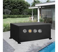 HNYDM Garden Furniture Covers for Rattan Sets Waterproof Rain Covers 300x60x40cm/LxWxH Outdoor Indoor Patio Table and Chairs Cover Heavy Duty Fabric Cover Windproof Rectangular Anti-UV