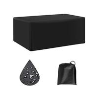HNYDM Waterproof Garden Furniture Covers 110x84x74cm/LxWxH Heavy Duty 600D Oxford Fabric Windproof Anti-UV Outdoor Patio Rattan Sofa Table Chair Set Cover, Rectangular