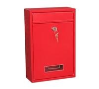 HNYJVZEVG Lockable Mailboxes Wall Mount Mailbox Iron Drop Box with Key Lock Post Box for Outside Mailbox Suggestion Box Space-saving(Rot)