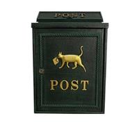 HNYJVZEVG Mailboxes Retro Wall Mount Mailbox for Outside Drop Box Outdoor Weatherproof Hanging Post Box with Lock Aluminium Comment Box(Grn)