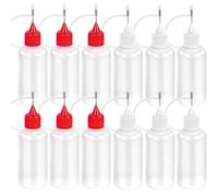 HNYYZL Bestsupplier 12 Pcs 30ml / 1 Ounce Empty Needle Tip Glue Bottle Applicator DIY Quilling Tool Precision Bottle (Random Color)