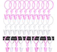 HNYYZL Clips for Curtains 50pcs Plastic Curtain Clips for Drapes,2 Color,White and Pink,Apply Curtain,Clothe,Towel or Photos,Each Color for 25pcs,Home Decoration Outdoor Christmas Party Wire Holder