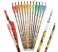HNZMDY Crossbow Bolts 16 inch 17 inch 18 inch 20 inch 22inch Crossbow Arrows with Moon Nocks and Removable Tips Archery Hunting Carbon Arrows (Mixed Color, 17 inch)