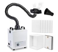 HNZXIB Solder Fume Extractor for Laser Cutter, Powerful 100W Suction 200m³/h High Airflow Smoke Absorber, Low-Noise with 8 Filters for Welding Engraving Lab DTF Oven Curing Drying Workshop