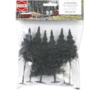 Busch Model Trees - HO Assorted Pine Trees - Pack of 6 - 6410