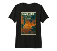 Ho Chi Minh City Vintage Travel Poster Art Print Premium T-Shirt