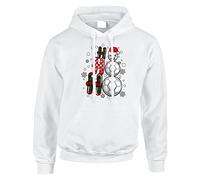 Ho Football Christmas Mens Hoody Xmas Boys Pullover Party Jumper Funny Santa Soccer Novelty Unisex Gift Girls Kids Hoodie Top Printed Design White - Youth X-Large (Age 12-13)