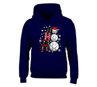 Ho Football Christmas Mens Hoody Xmas Boys Pullover Party Jumper Funny Santa Soccer Novelty Unisex Gift Girls Kids Hoodie Top Printed Design Navy Blue - Youth X-Large (Age 12-13)