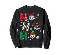 Ho Ho Ho Badger Animal Matching Santa Elf Xmas Sweatshirt