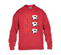Ho Ho Ho Christmas Mens Sweatshirt Xmas Boys Pullover Party Christmas Jumper Funny Football Santa Novelty Unisex Gift Girls Kids Sweat Top Printed Design Red - Youth X-Large (Age 12-13)
