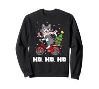 Ho, Ho, Ho, Merry Catmas Bicycle Cat Christmas Sweatshirt