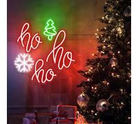 Ho Ho Ho Neon Sign Christmas Signs, Santa Christmas Gifts Skull Neon Light