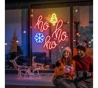 Ho Ho Ho Neon Sign Christmas Signs, Santa Christmas Gifts Skull Neon Light
