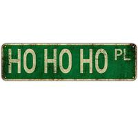 Ho Ho Ho Pl Sign Novelty Ho Ho Ho Decor Ho Ho Ho Street Sign Wall Art Decor For Home Farmhouse Bar Cafe Man Cave 16 X 4 Inch