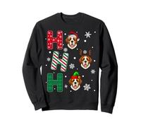 Ho Ho Ho Saint Bernard Dog Matching Christmas Santa Elf Xmas Sweatshirt