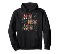 Ho Ho Ho Santa Reindeer Hat Elf Pangolin Animal Christmas Pullover Hoodie