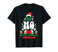 Ho Ho Ho Santa's Favourite Counsellor Funny Retro Christmas T-Shirt