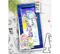 Ho Ho Ho Snowmen Christmas Holiday Craft Cutting Dies, A5/8x6