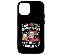 Ho Ho Hol mir mal ein Bier Rentier Spruch Lustig Weihnachts Case for iPhone 12/12 Pro